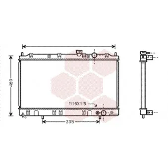 Radiateur, refroidissement du moteur VAN WEZEL