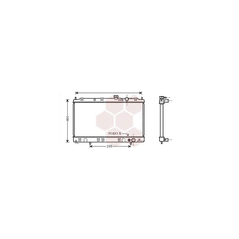 Radiateur, refroidissement du moteur VAN WEZEL 32002136