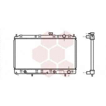 Radiateur, refroidissement du moteur VAN WEZEL 32002143