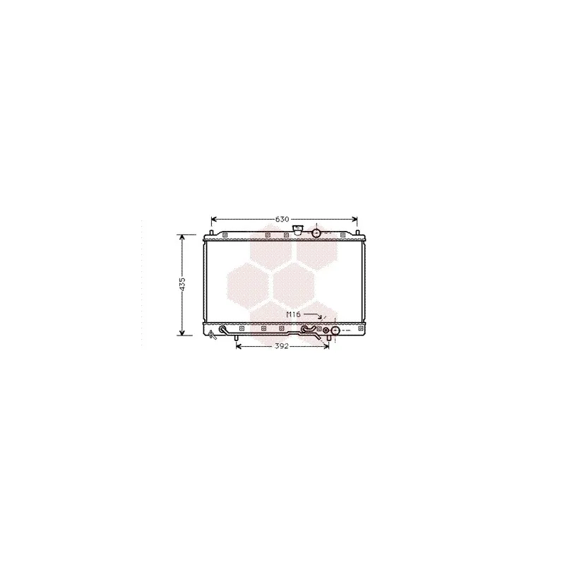 Radiateur, refroidissement du moteur VAN WEZEL 32002148