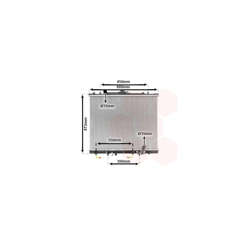 Radiateur, refroidissement du moteur VAN WEZEL 32002156