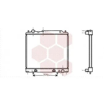Radiateur, refroidissement du moteur VAN WEZEL 32002158