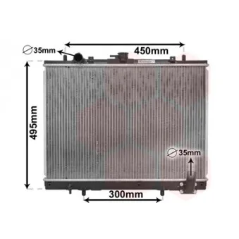 Radiateur, refroidissement du moteur VAN WEZEL 32002161