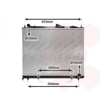 Radiateur, refroidissement du moteur VAN WEZEL 32002163