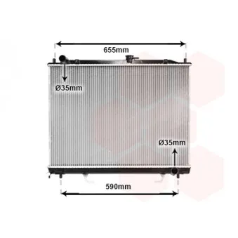 Radiateur, refroidissement du moteur VAN WEZEL 32002170