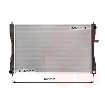 Radiateur, refroidissement du moteur VAN WEZEL 32002174