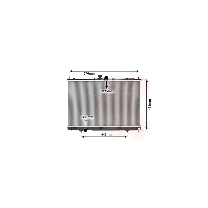 Radiateur, refroidissement du moteur VAN WEZEL 32002183