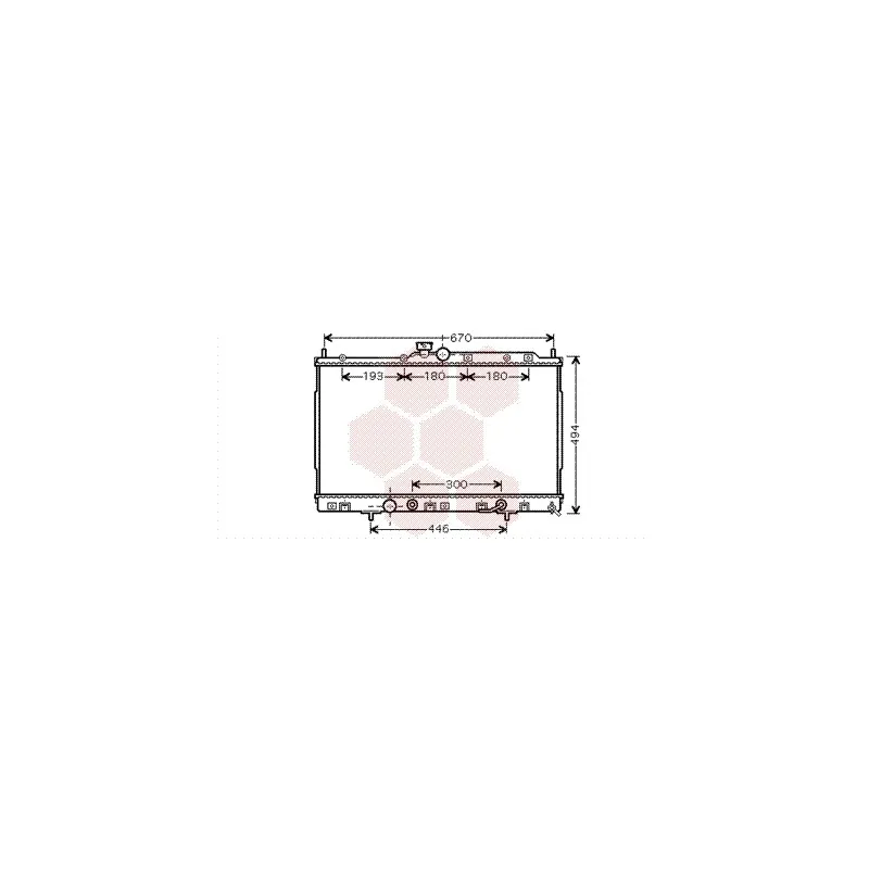 Radiateur, refroidissement du moteur VAN WEZEL 32002185