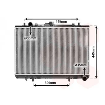 Radiateur, refroidissement du moteur VAN WEZEL 32002188