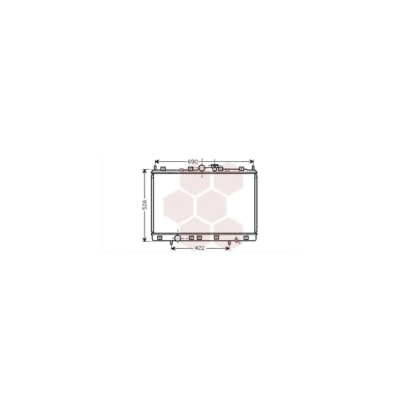 Radiateur, refroidissement du moteur VAN WEZEL 32002189