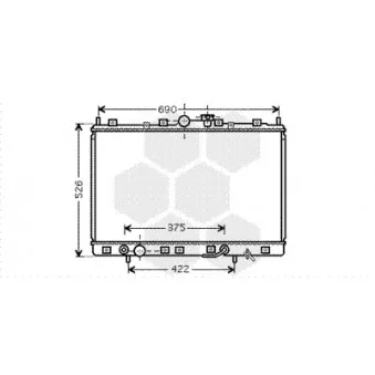 Radiateur, refroidissement du moteur VAN WEZEL 32002190