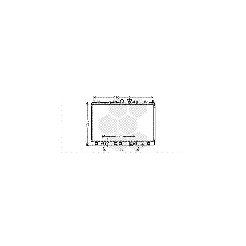 Radiateur, refroidissement du moteur VAN WEZEL 32002190