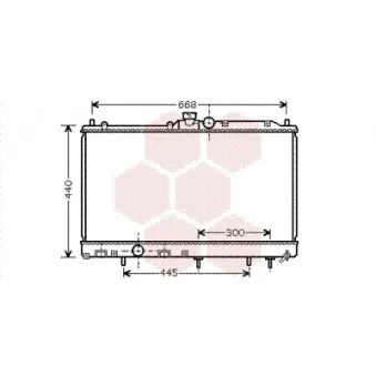 Radiateur, refroidissement du moteur VAN WEZEL 32002196