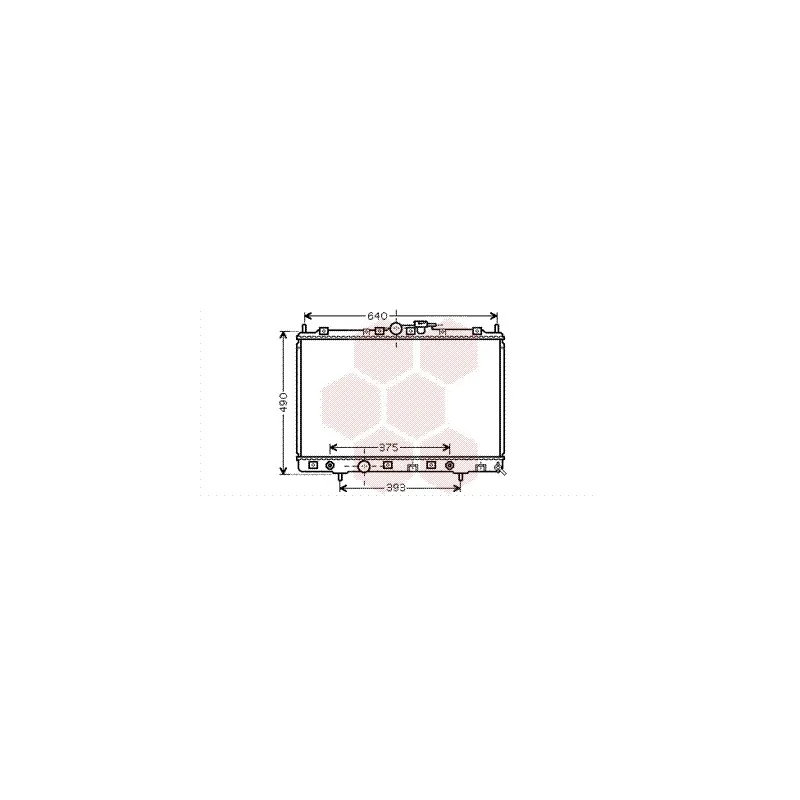 Radiateur, refroidissement du moteur VAN WEZEL 32002200