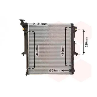 Radiateur, refroidissement du moteur VAN WEZEL 32002202