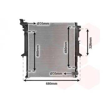 Radiateur, refroidissement du moteur VAN WEZEL 32002203