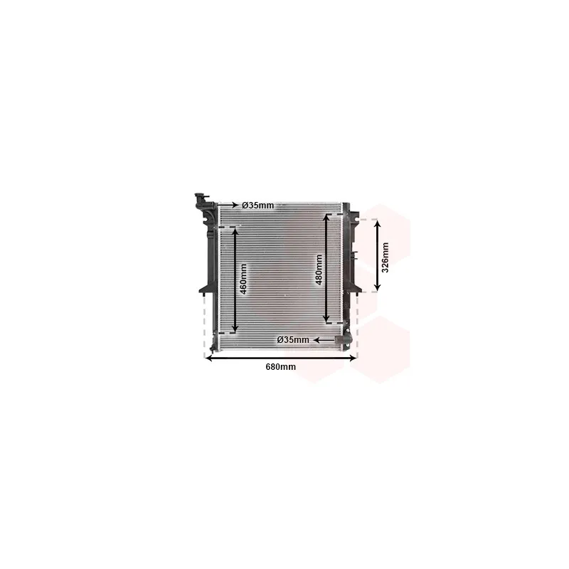 Radiateur, refroidissement du moteur VAN WEZEL 32002203