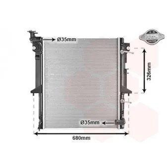 Radiateur, refroidissement du moteur VAN WEZEL 32002204
