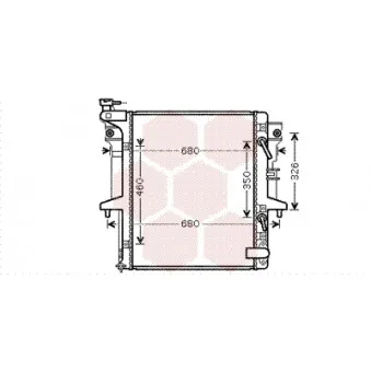 Radiateur, refroidissement du moteur VAN WEZEL 32002205