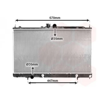 Radiateur, refroidissement du moteur VAN WEZEL 32002214