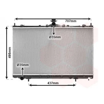 Radiateur, refroidissement du moteur VAN WEZEL 32002215