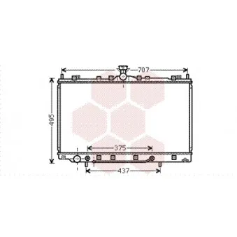 Radiateur, refroidissement du moteur VAN WEZEL 32002217