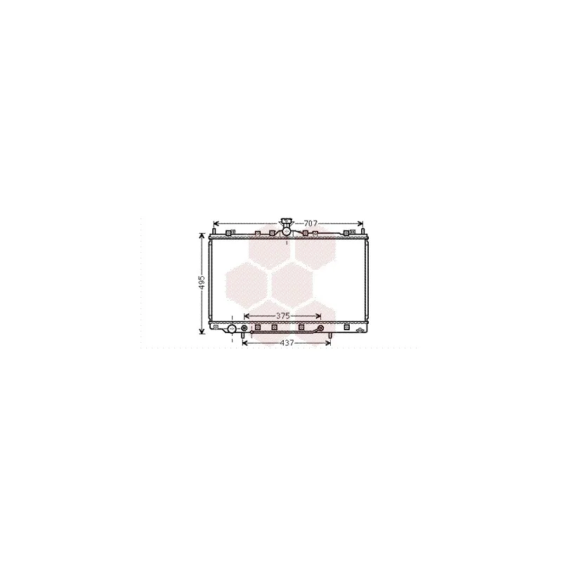 Radiateur, refroidissement du moteur VAN WEZEL 32002217