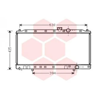 Radiateur, refroidissement du moteur VAN WEZEL 32002237