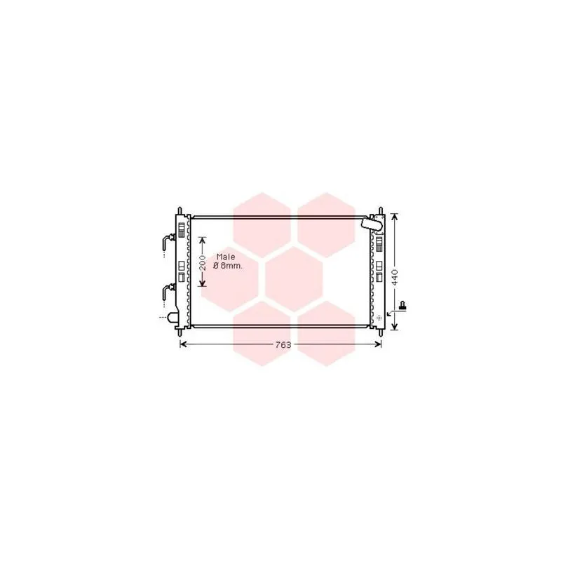 Radiateur, refroidissement du moteur VAN WEZEL 32002240