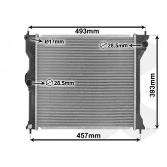 Radiateur, refroidissement du moteur VAN WEZEL 32002243