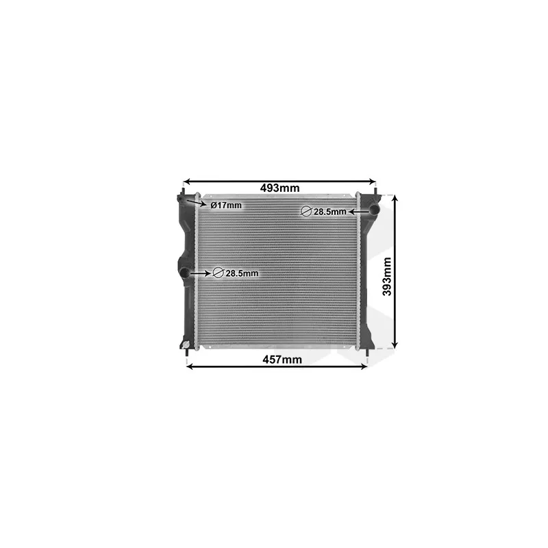 Radiateur, refroidissement du moteur VAN WEZEL 32002243