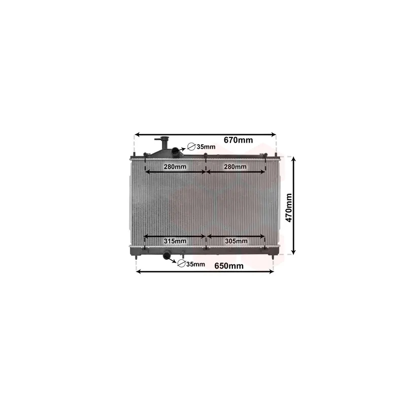 Radiateur, refroidissement du moteur VAN WEZEL 32002256