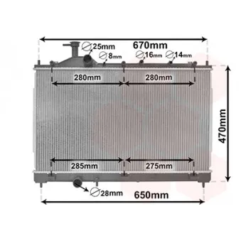 Radiateur, refroidissement du moteur VAN WEZEL 32002262
