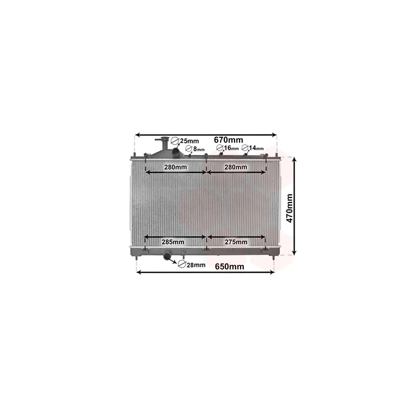 Radiateur, refroidissement du moteur VAN WEZEL 32002262