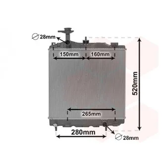 Radiateur, refroidissement du moteur VAN WEZEL