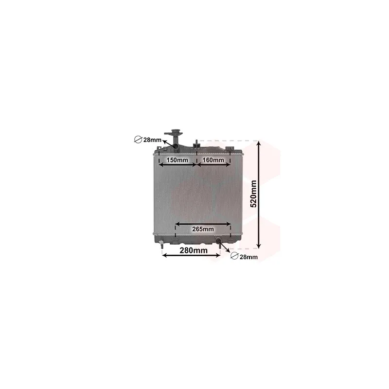 Radiateur, refroidissement du moteur VAN WEZEL 32002266