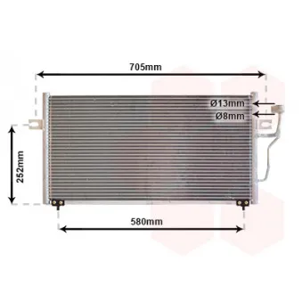 Condenseur, climatisation VAN WEZEL 32005100