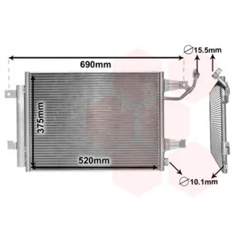Condenseur, climatisation VAN WEZEL 32005177