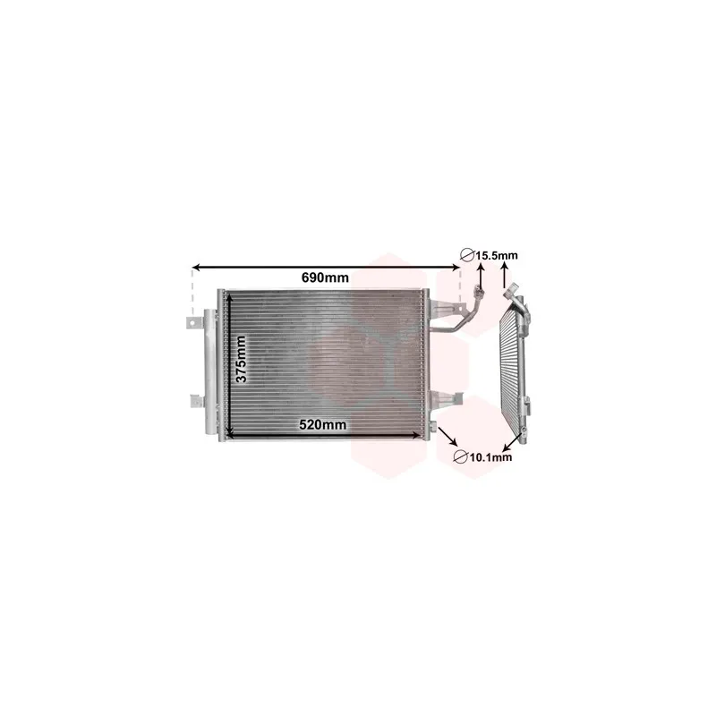 Condenseur, climatisation VAN WEZEL 32005177