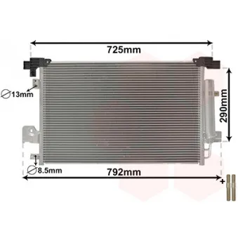 Condenseur, climatisation VAN WEZEL 32005210