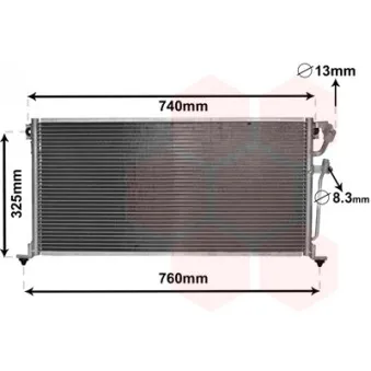 Condenseur, climatisation VAN WEZEL 32005220