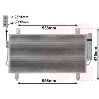 Condenseur, climatisation VAN WEZEL 32005252