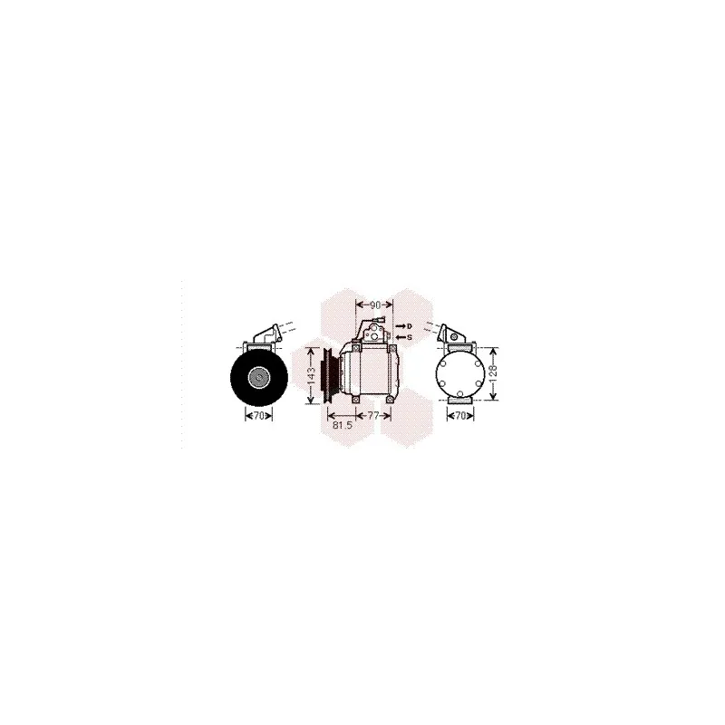 Compresseur, climatisation VAN WEZEL 3200K216