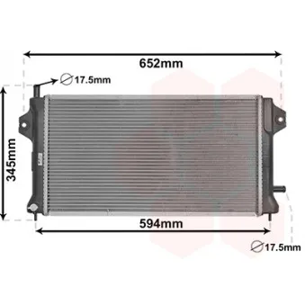 Radiateur, refroidissement du moteur VAN WEZEL 32012701