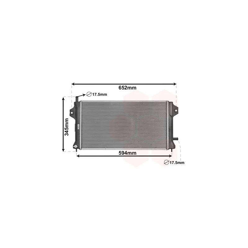 Radiateur, refroidissement du moteur VAN WEZEL 32012701