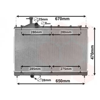 Radiateur, refroidissement du moteur VAN WEZEL 32012704