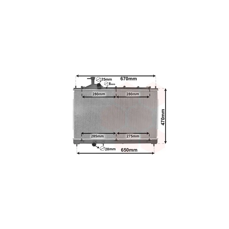 Radiateur, refroidissement du moteur VAN WEZEL 32012704