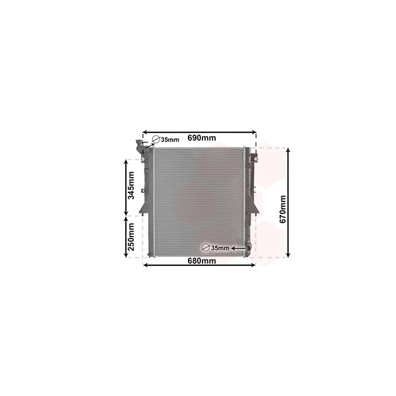 Radiateur, refroidissement du moteur VAN WEZEL 32012705