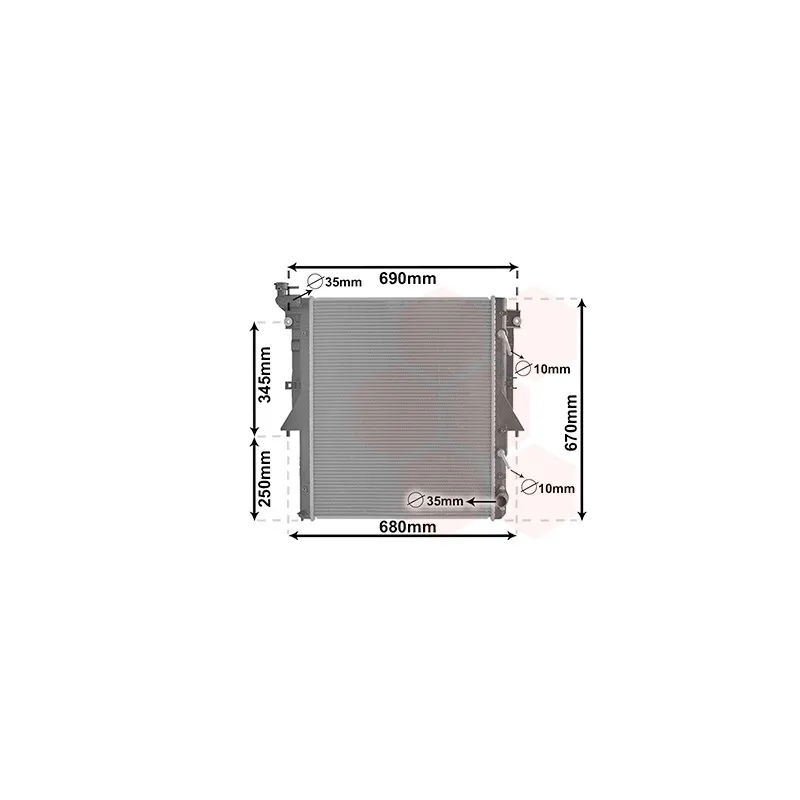 Radiateur, refroidissement du moteur VAN WEZEL 32012706