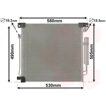 Condenseur, climatisation VAN WEZEL 32015700